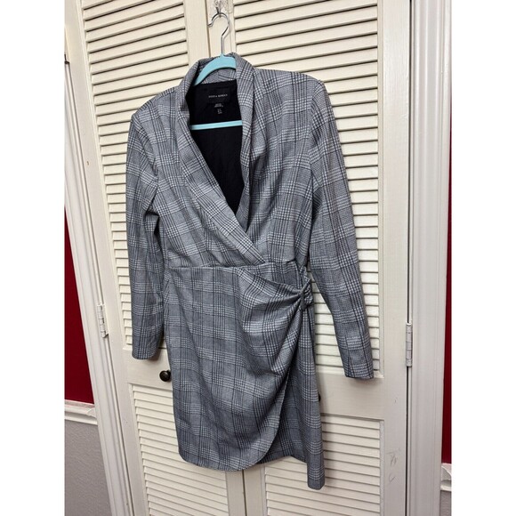 Donna Morgan Size: 10 Women Long Sleeve Dress Plaid Metallic Zip Work Holiday - Picture 3 of 7